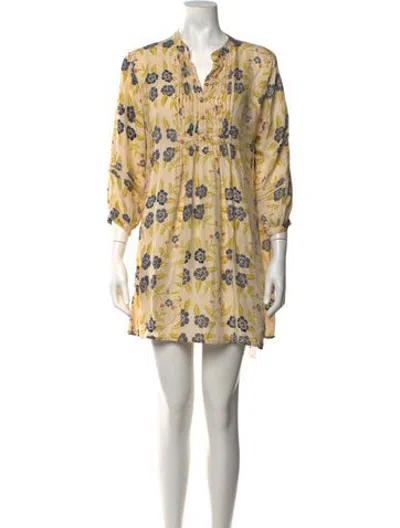 Pre-owned Natalie Martin Silk Mini Dress In Multicolor