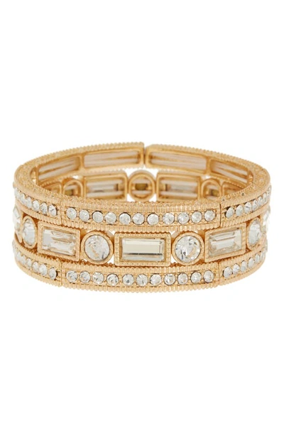 Natasha 3-pack Crystal Stretch Bracelets In Gold