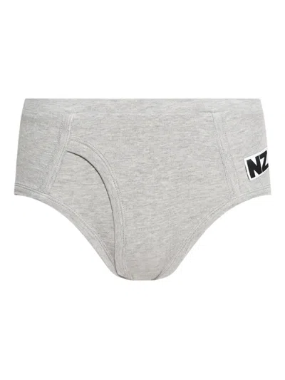 Natasha Zinko Logo-patch Briefs In Gray