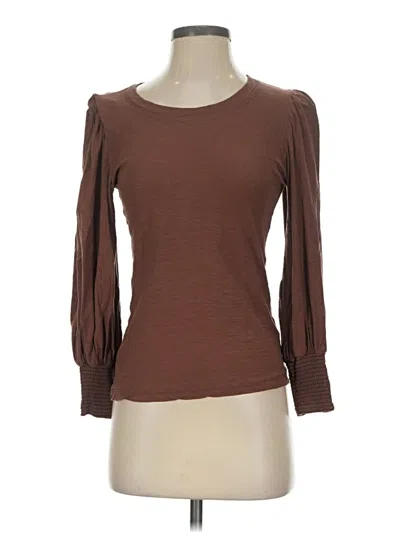 Pre-owned Nation Ltd 3/4 Sleeve T-shirt In Brown