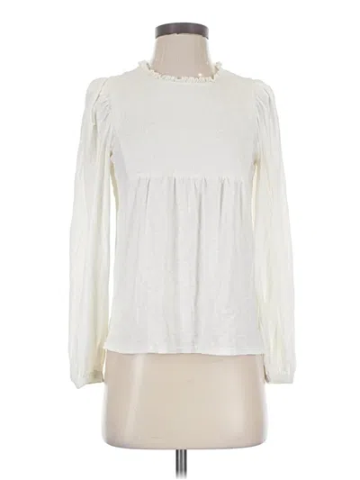 Pre-owned Nation Ltd Long Sleeve Blouse In Ivory