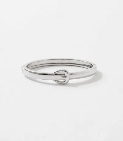 Native Gem Women's Hipster Belt Buckle Bangle Bracelet In Silver