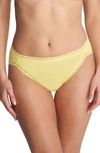 Natori Bliss Cotton French Cut Briefs In Pale Yellow