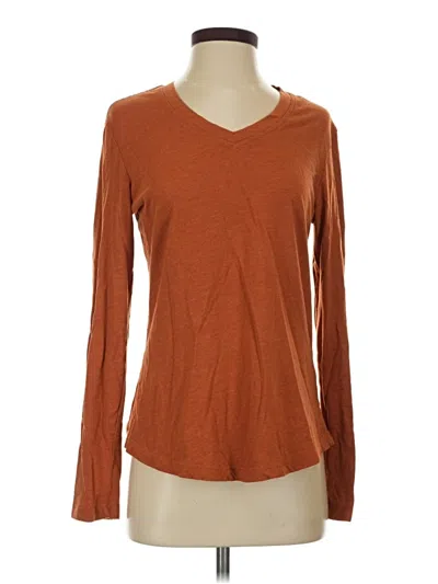 Pre-owned Natural Reflections Long Sleeve T-shirt In Brown