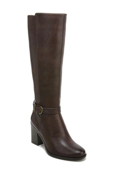 Naturalizer Joslynn Tall Boot In Dark Brown Synthetic