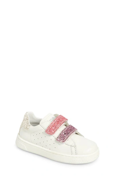 Naturino Kids' Hasselt Sneaker In White-fuchsia-platinum