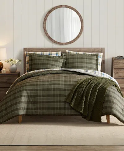 Nautica Haven Plaid Microfiber 2-piece Comforter Set, Twin/twin Xl In Green