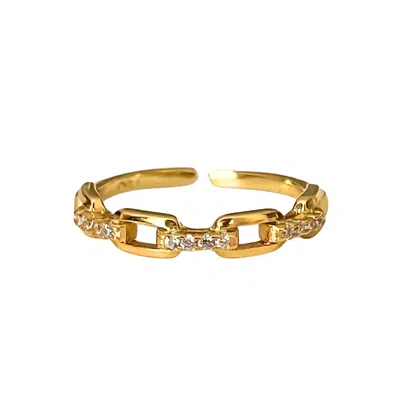 Nazzar Women's Dainty Link Chain Gold Ring