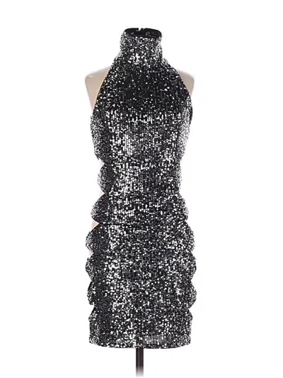 Pre-owned Nbd Cocktail Dress In Silver