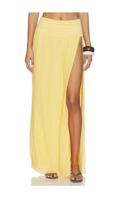 Nbd Mallika Maxi Skirt In Golden Yellow