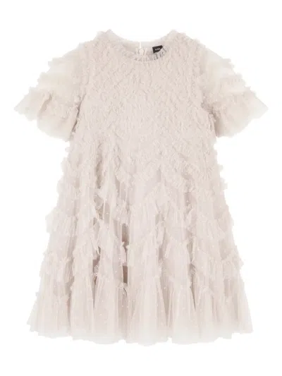 Needle & Thread Amorette Ruffled Dress In Neutral