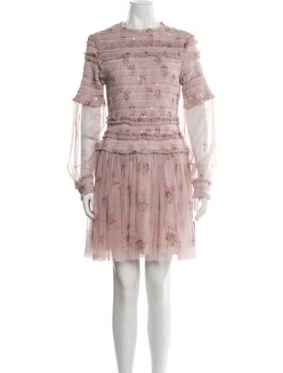 Pre-owned Needle & Thread Nylon Mini Dress W/ Tags In Pink