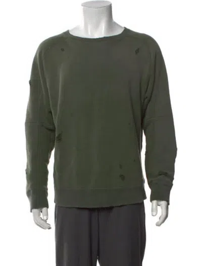 Pre-owned Needles Crew Neck Long Sleeve Sweatshirt In Green