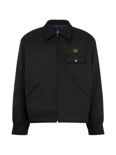 Needles Railroad Zip-up Jacket In Black