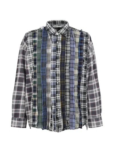 Needles Ribbon Patchwork Flannel Shirt In Multi