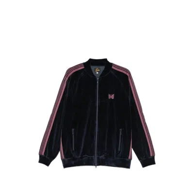 Needles Velvet Logo-embroidered Jacket In Black