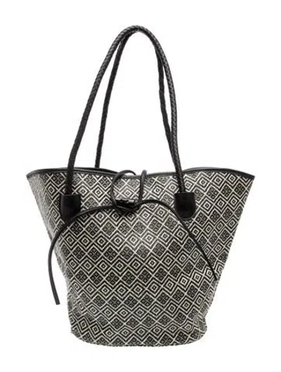 Pre-owned Neiman Marcus Canvas Tote In Black