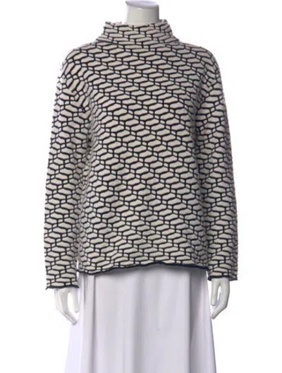 Pre-owned Neiman Marcus Cashmere Patterned Sweater In Multicolor