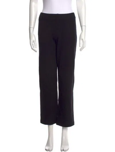Pre-owned Neiman Marcus Cashmere Straight Leg Pants In Black