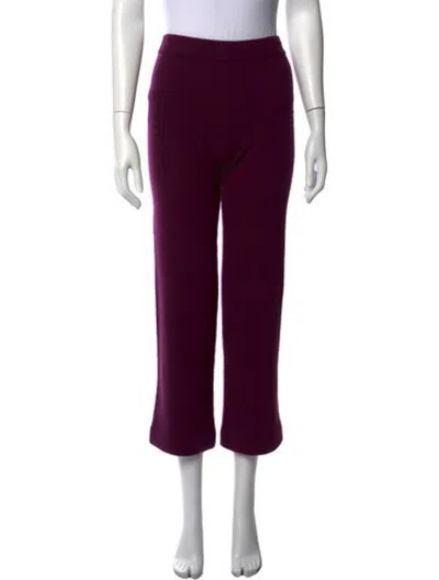 Pre-owned Neiman Marcus Cashmere Straight Leg Pants In Purple