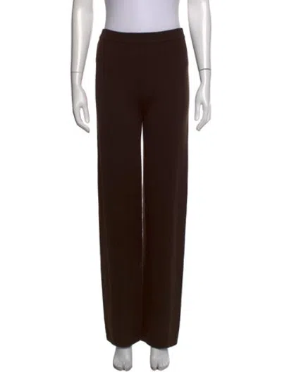 Pre-owned Neiman Marcus Cashmere Wide Leg Pants In Black