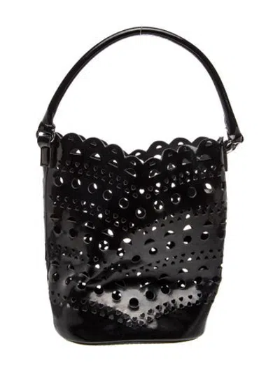 Pre-owned Neiman Marcus Leather Bucket Bag In Black