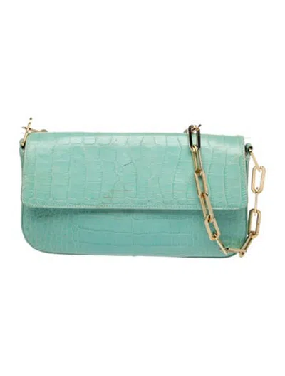 Pre-owned Neiman Marcus Leather Shoulder Bag In Green
