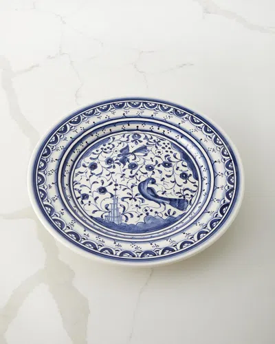 Neiman Marcus Pavoes Dinner Plates, Set Of 4 In Blue