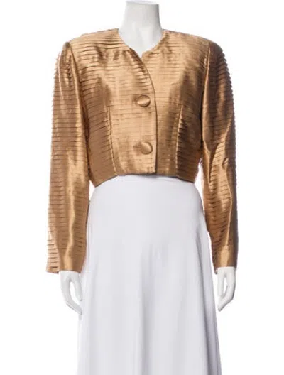 Pre-owned Neiman Marcus Silk Jacket In Brown