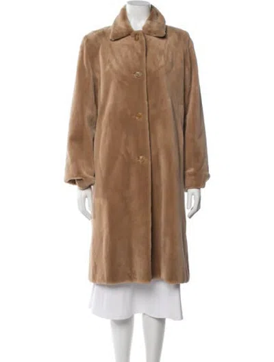 Pre-owned Neiman Marcus Vintage Faux Fur Coat In Neutrals