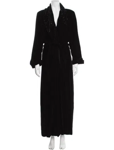 Pre-owned Neiman Marcus Vintage Suede Coat In Black