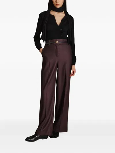 Nenette Emotion Wide-leg Palazzo Pants In Brown