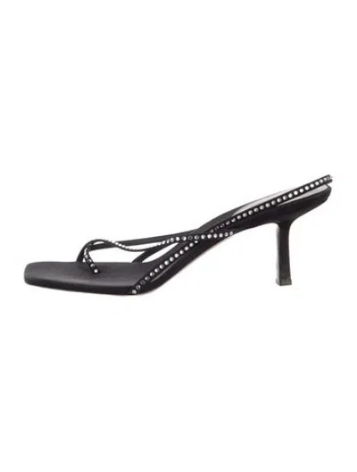 Pre-owned Neous Satin Sandals In Black