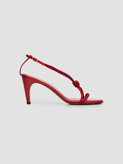 Neous Women's Garnet 80mm Leather Slingback Sandals In Red