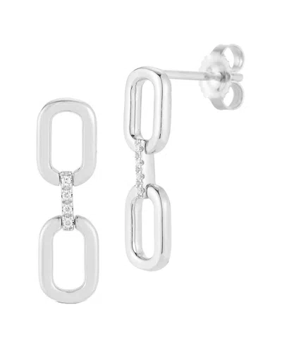 Nephora 14k 0.02 Ct. Tw. Diamond Link Studs In Metallic