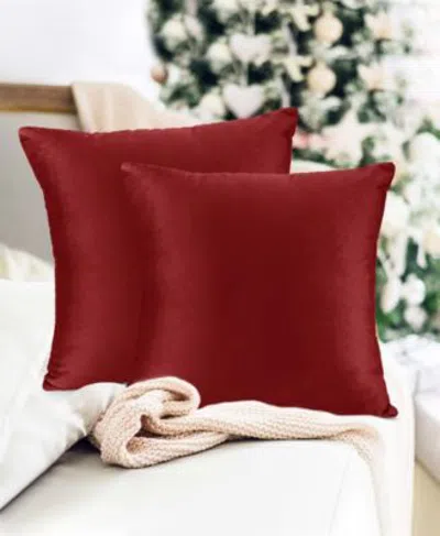 Nestl Elegant Velvet Removeable Cover 2 Pack Decorative Pillows In White