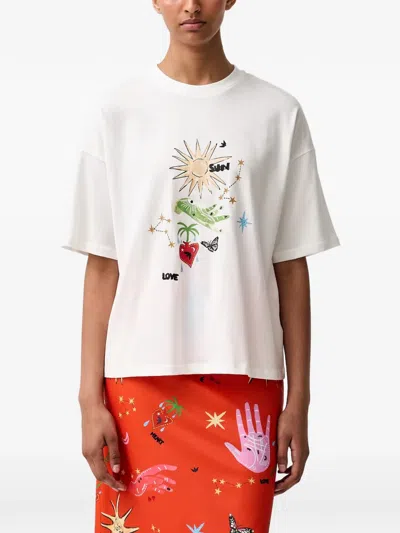 Never Fully Dressed Graphic-print T-shirt In White