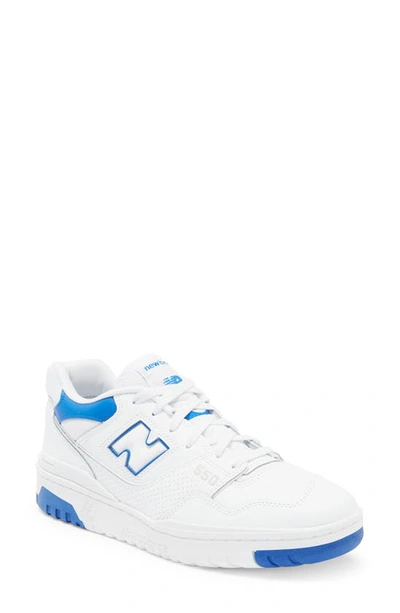 New Balance 550 Basketball Sneaker In White/ Cobalt