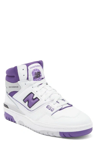 New Balance Bb650rv1 High Top Sneaker In White/interstellar