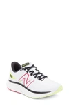 New Balance Evoz Running Shoe In White/ Carinval Pink