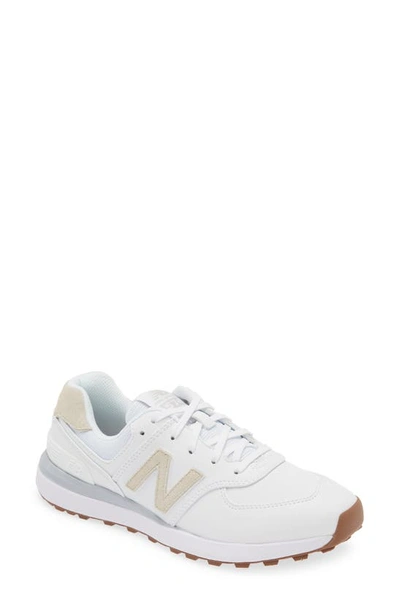 New Balance Golf 574 Greens V2 Spikeless Golf Shoe In White