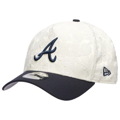 New Era Atlanta Braves  Braves 940af Botanical Cap In Navy/white