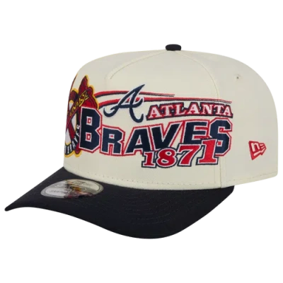 New Era Atlanta Braves  Braves 9fifty A-frame Classic Cap In White/navy