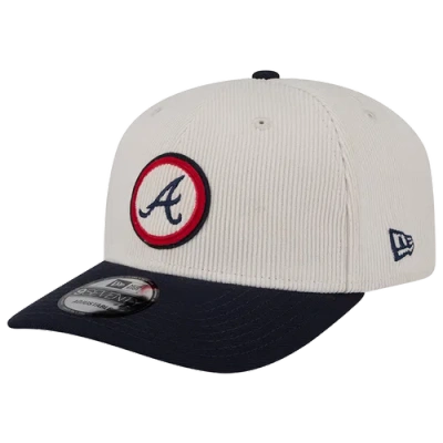 New Era Atlanta Braves  Braves 9seventy Cord Loyal Cap In White/navy