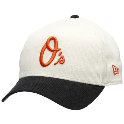 New Era Baltimore Orioles  Orioles 940 A Frame Corduroy Cap In White/black