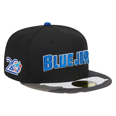 New Era Black Toronto Blue Jays Metallic Camo 59fifty Fitted Hat