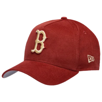 New Era Boston Red Sox  Red Sox 9forty A-frame Tonal Cord Cap In Orange