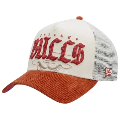 New Era Chicago Bulls  Bulls 940af Old English Energy Cap In White/red