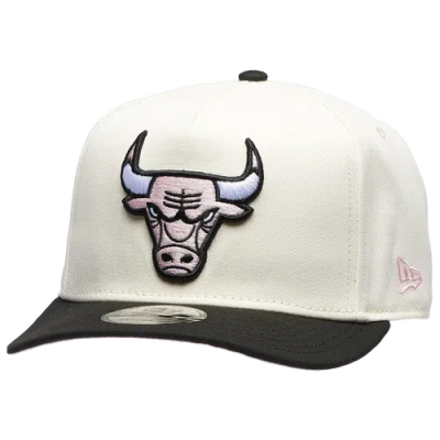 New Era Chicago Bulls  Bulls 9fifty A-frame 50th Anniversary Retro Cap In Chrome/black/pink