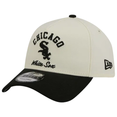 New Era Chicago White Sox  White Sox 9forty A-frame Upsd Arch Cap In Black/white